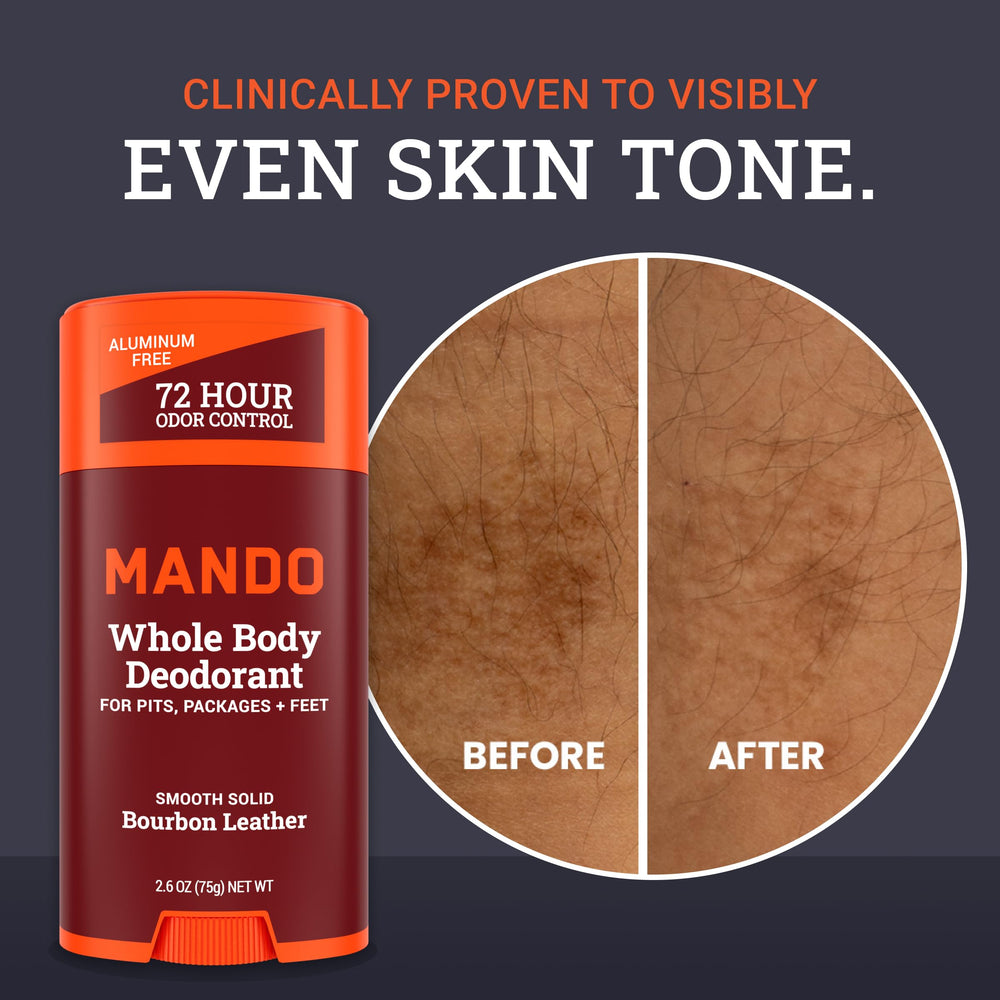 Mando Smooth Solid glide emphasizes easy, comfortable application on skin.