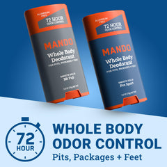 Mando Mt Fuji deodorant stick close-up showing smooth texture and skin-friendly formula.