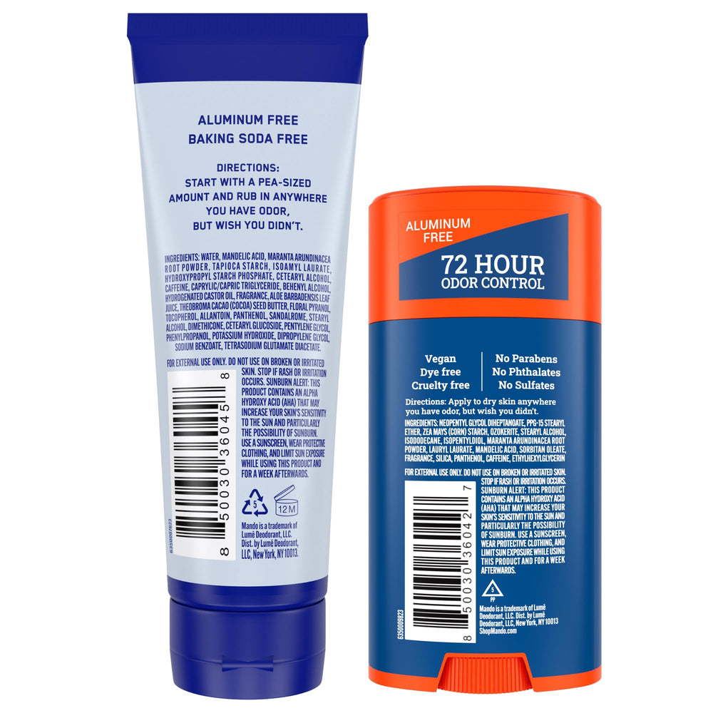 Mando solid bar application demonstrates quick-absorbing texture for fresh underarms.