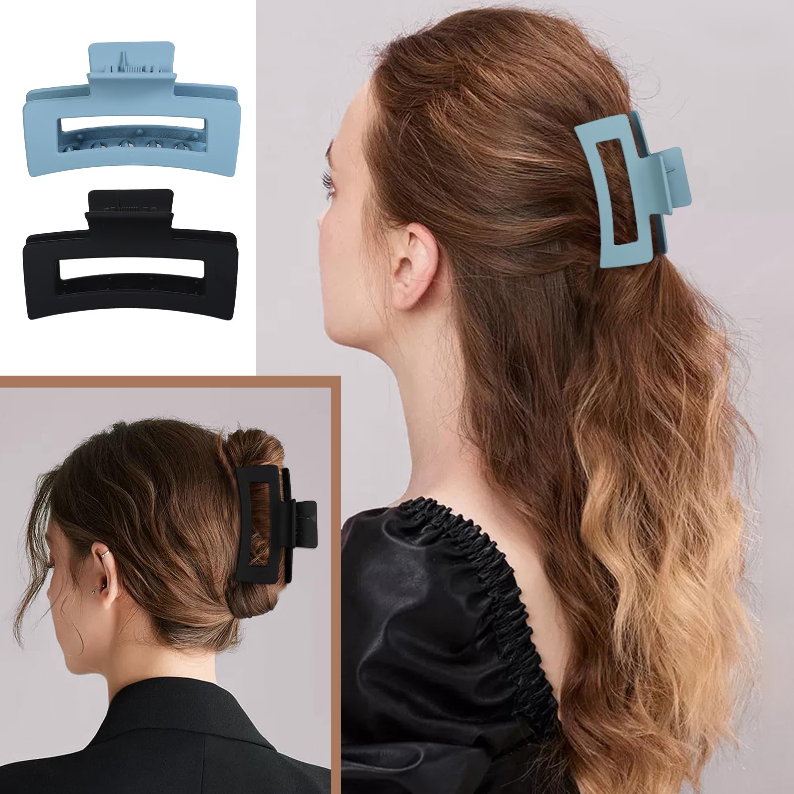 Mandydov banana clip strong hold suitable for thick and thin hair.