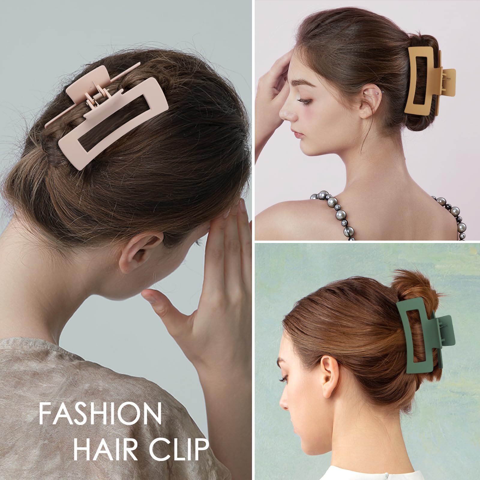 Mandydov clip with 180 degree opening secures hair firmly.
