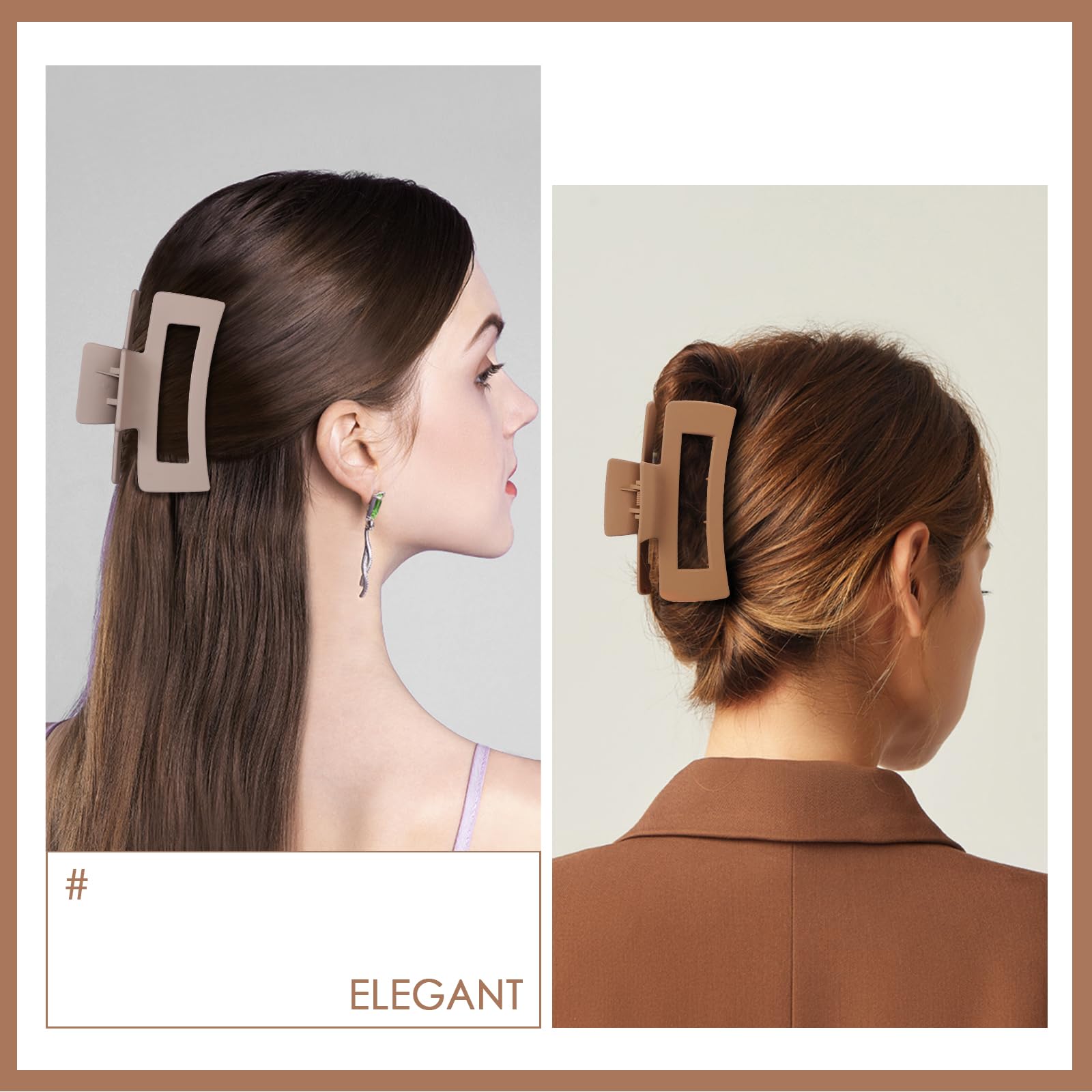 Mandydov multi color clips shown with different outfits for styling ideas.