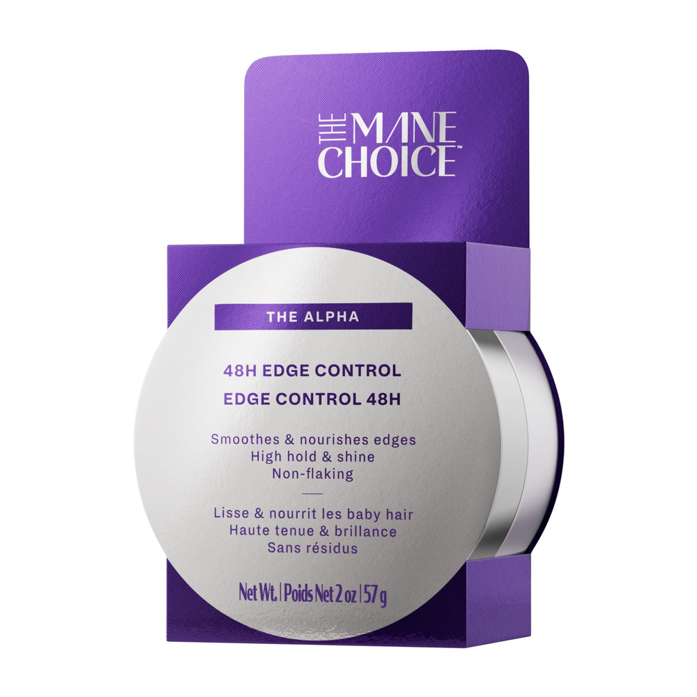 Glossy finish adds brilliant shine to curls with The Alpha 48H Edge Control