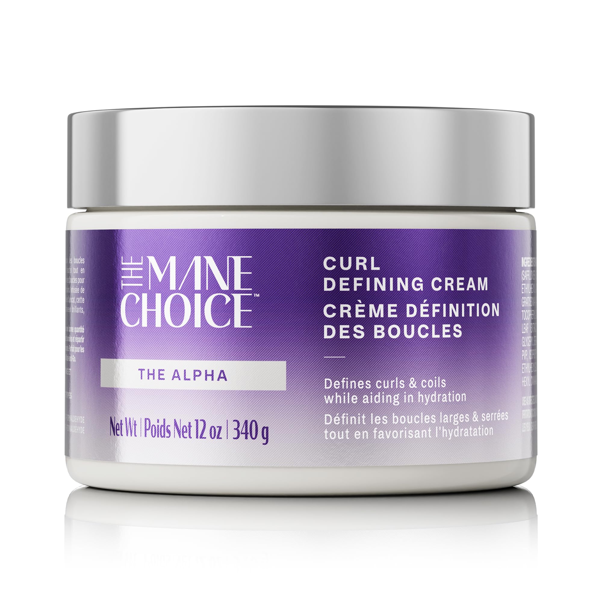 The Mane Choice Alpha Curly Defining Cream bottle for hydrated, defined curls.
