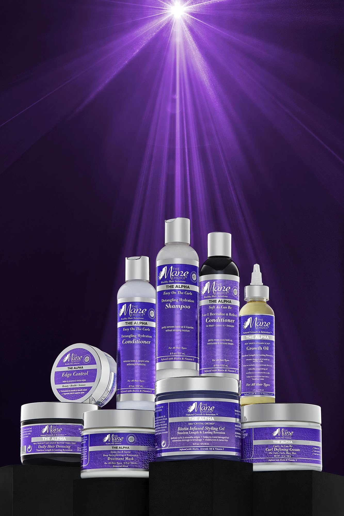 The Mane Choice Alpha Curly Defining Cream smooths frizz on textured curls.