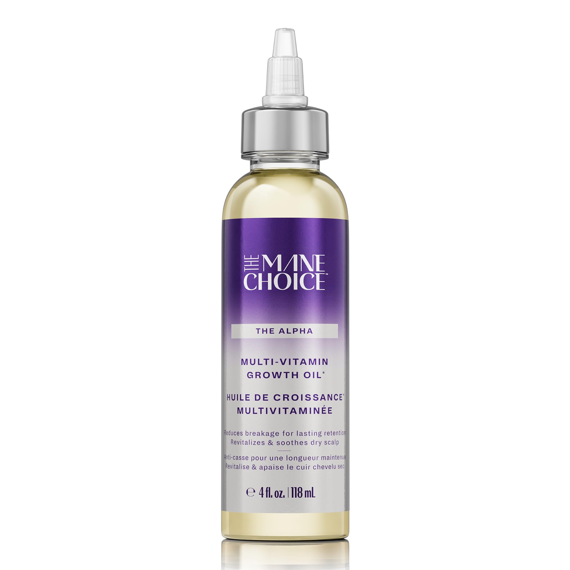 The Mane Choice Alpha Multi-Vitamin Scalp Oil bottle ready for daily scalp nourishment.
