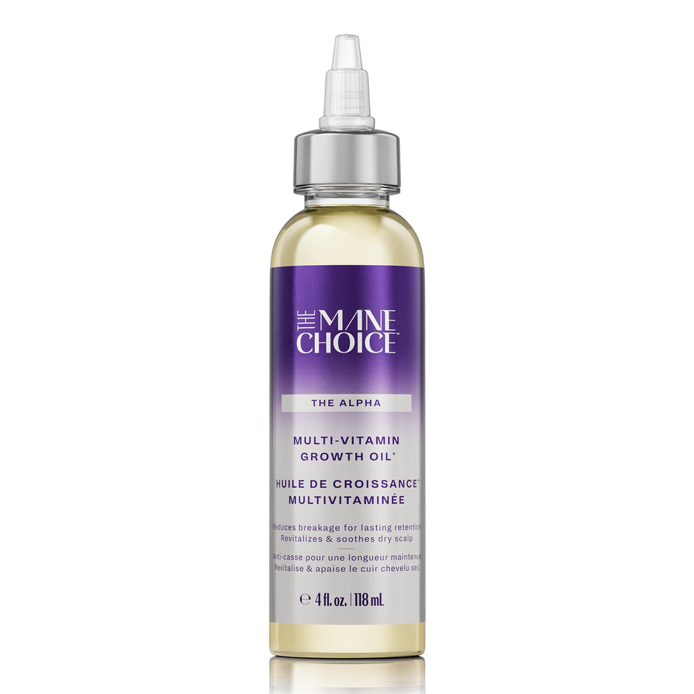 The Mane Choice Alpha Multi-Vitamin Scalp Oil bottle ready for daily scalp nourishment.