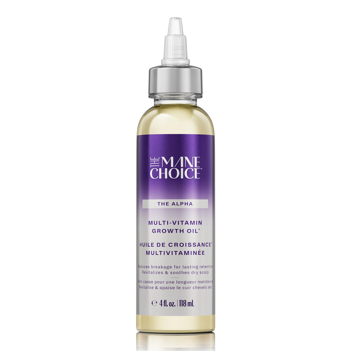 The Mane Choice Alpha Multi-Vitamin Scalp Oil bottle ready for daily scalp nourishment.