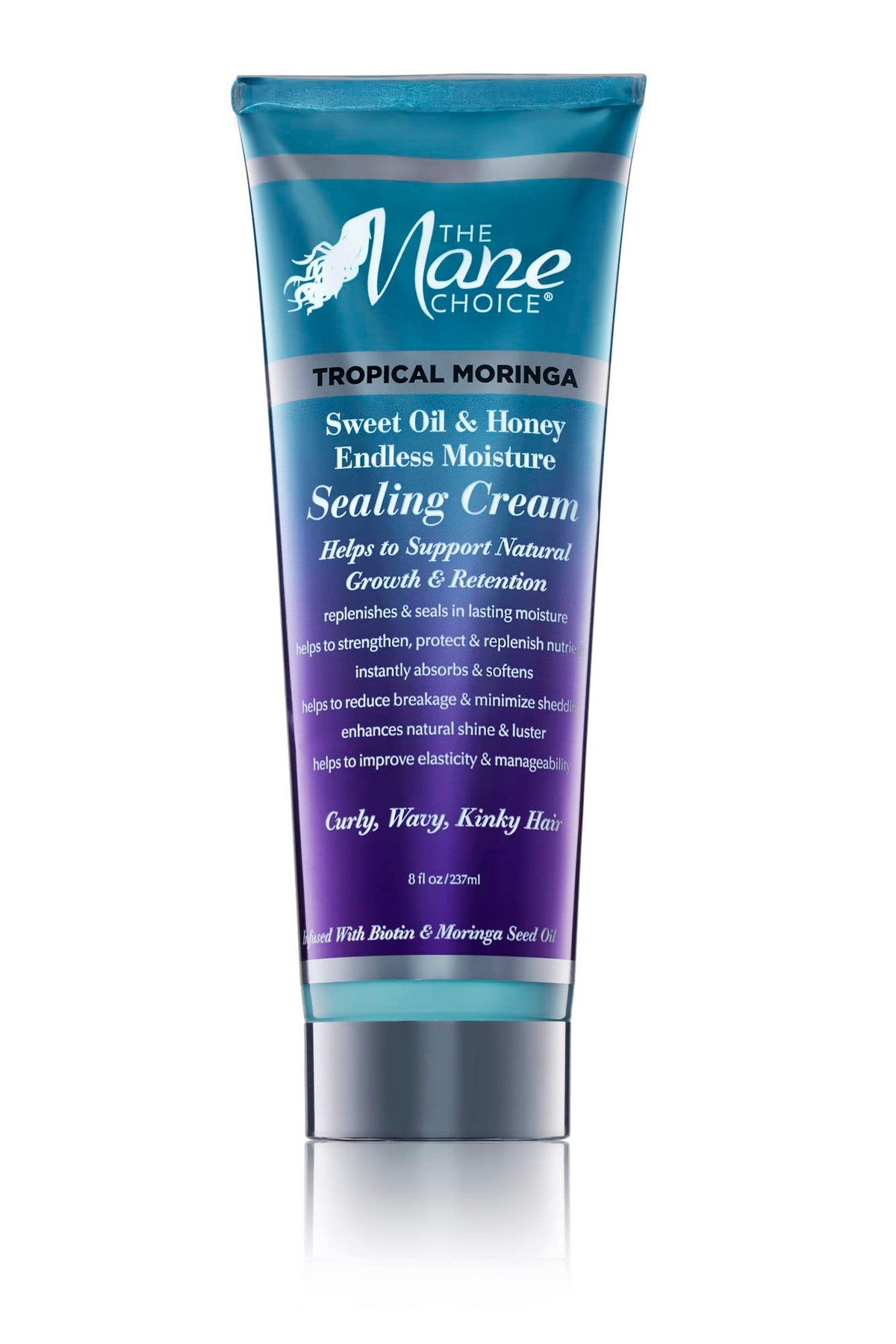 The Mane Choice sealing cream jar with Tropical Moringa and Honey for lasting moisture