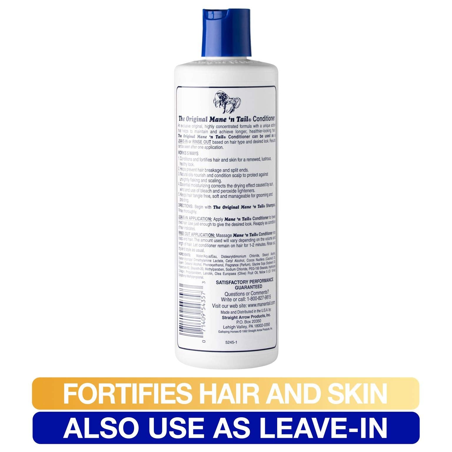 Mane 'n Tail Moisturizer Texturizer product label highlighting exclusive formula