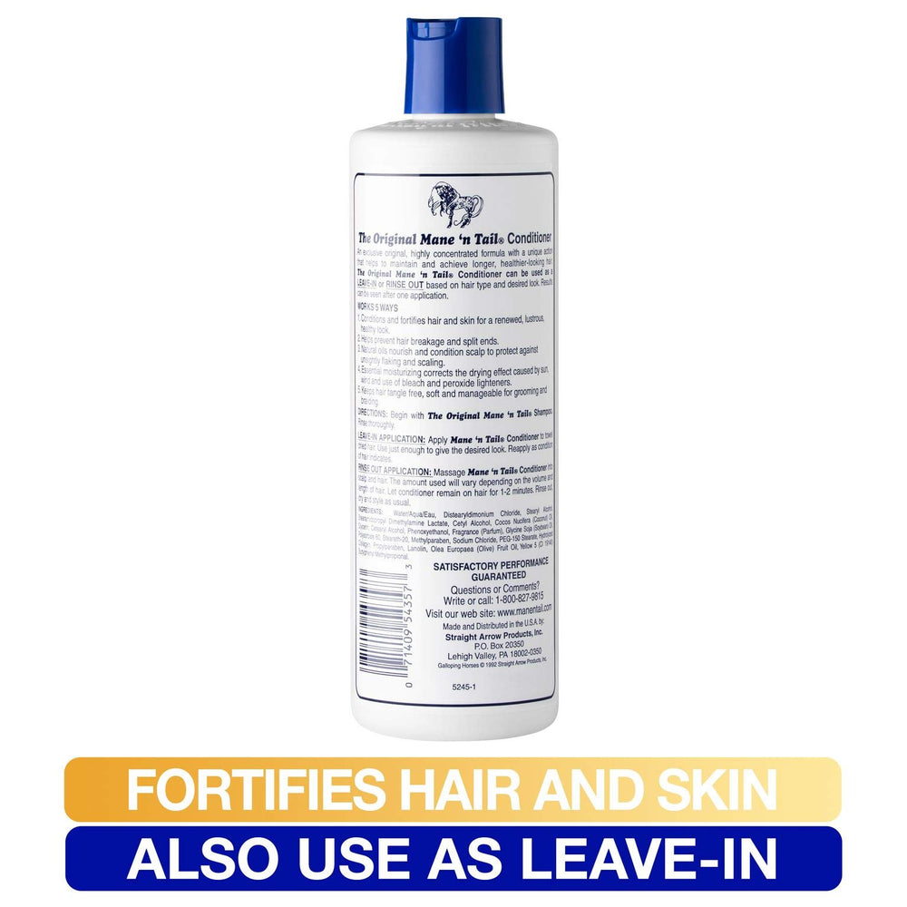 Mane 'n Tail Moisturizer Texturizer product label highlighting exclusive formula