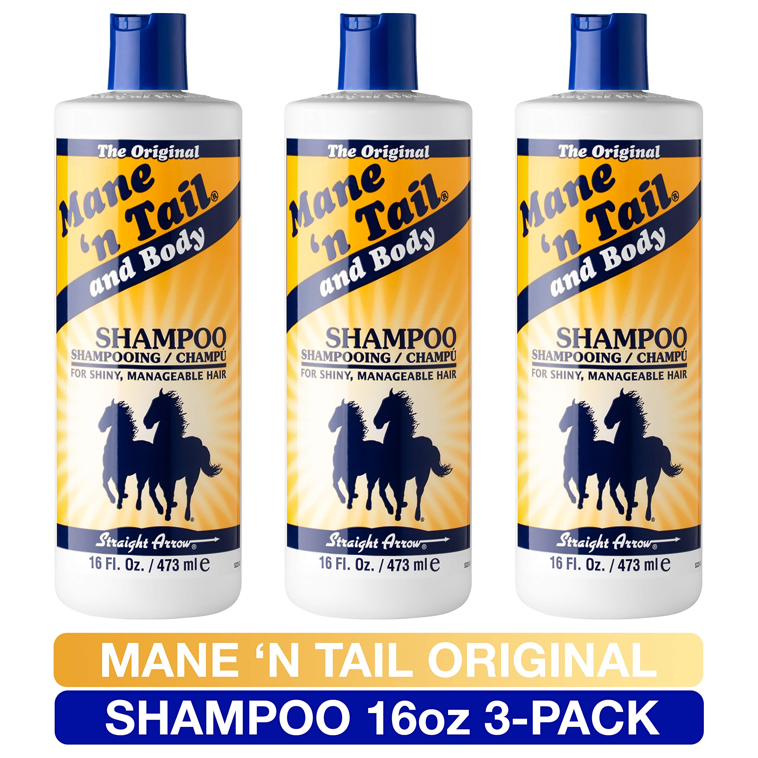 Mane 'n Tail Original Formula 3-pack bottles displayed for extended routine