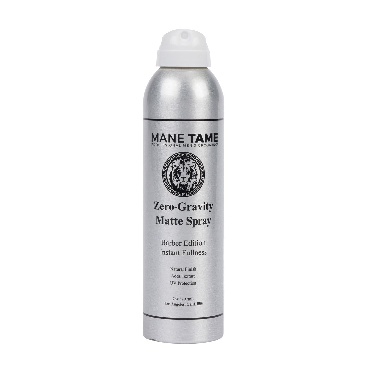Mane Tame Zero-Gravity bottle showing the matte spray for fuller hair