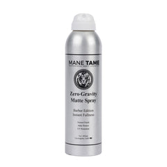 Mane Tame Zero-Gravity bottle showing the matte spray for fuller hair