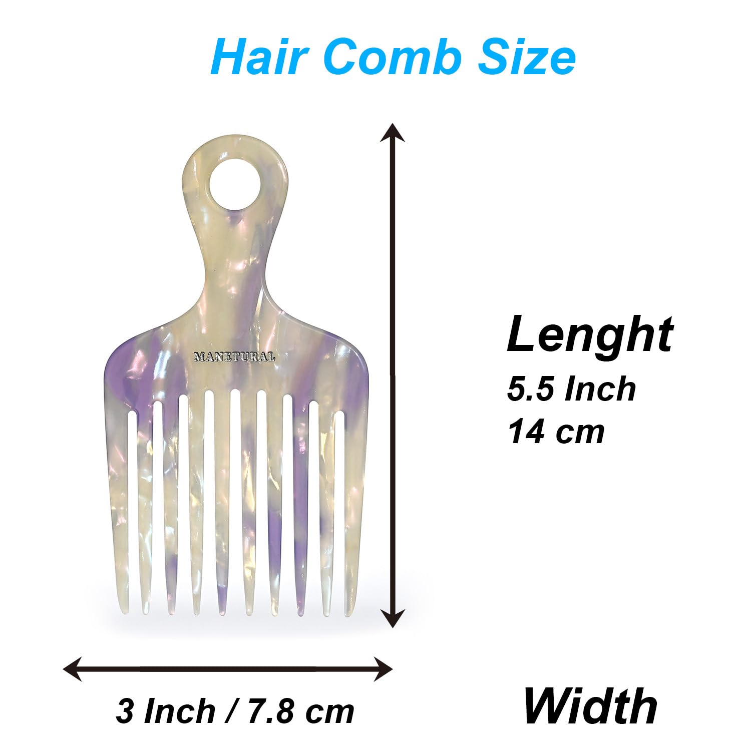 ManetURAL beard-and-hair comb in action for styling