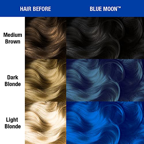 Blue Moon shown with Flash Lightning Bleach Kit prep