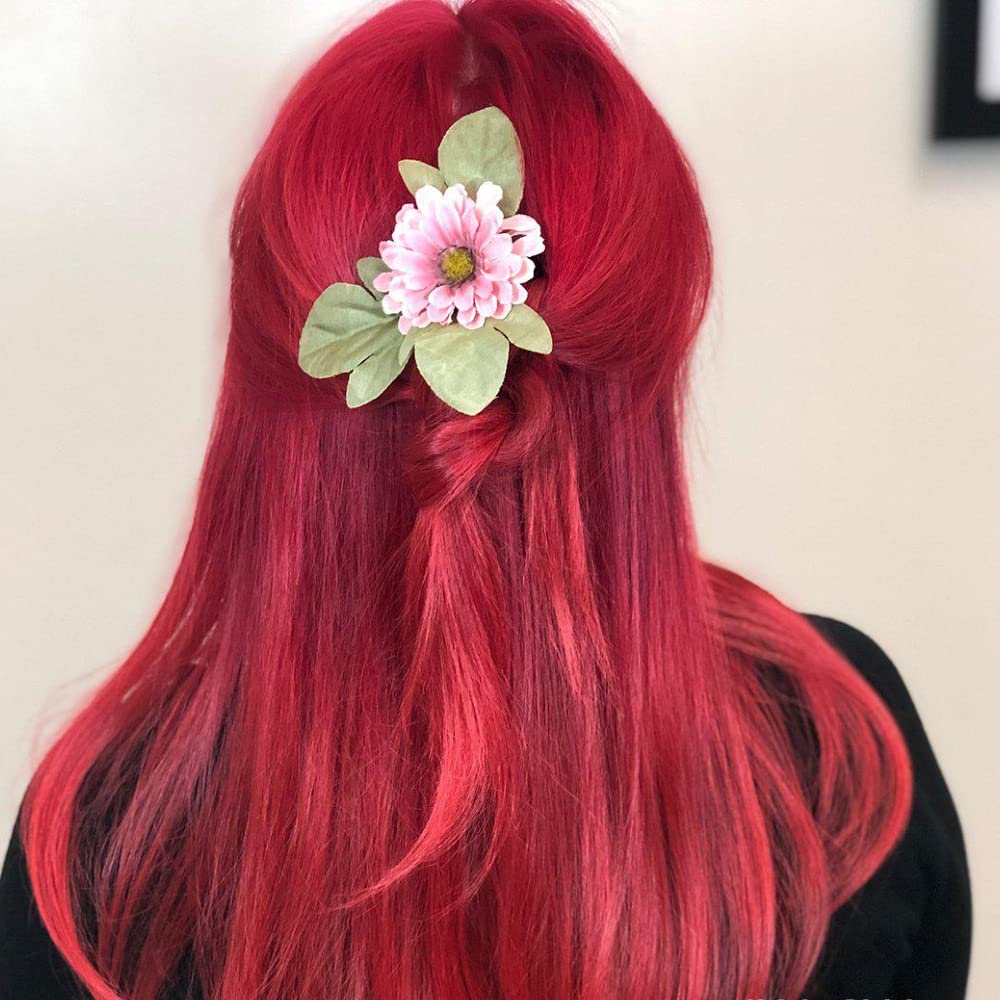 MANIC PANIC Classic Red Passion on pre-lightened hair yields vibrant results.
