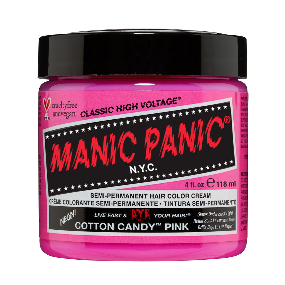 MANIC PANIC Cotton Candy Pink bottle for vibrant DIY color
