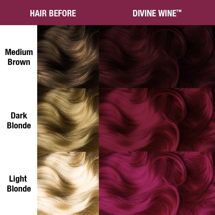 Divine Wine on prelightened hair highlights best brightness on level 9-10 blonde
