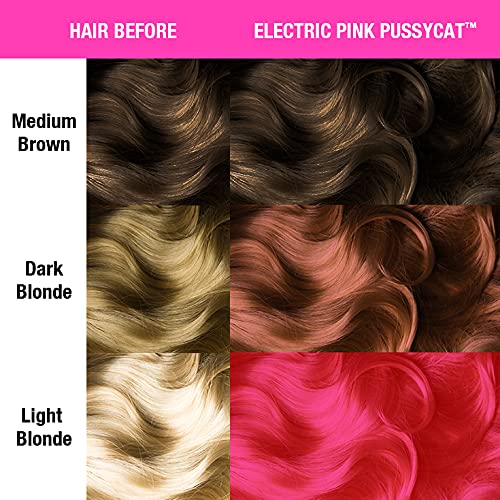 MANIC PANIC Electric Pink Pussycat on darker hair to deepen shade.