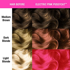 MANIC PANIC Electric Pink Pussycat on darker hair to deepen shade.