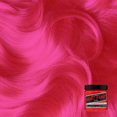 MANIC PANIC Electric Pink Pussycat on pre-lightened hair for vivid results.