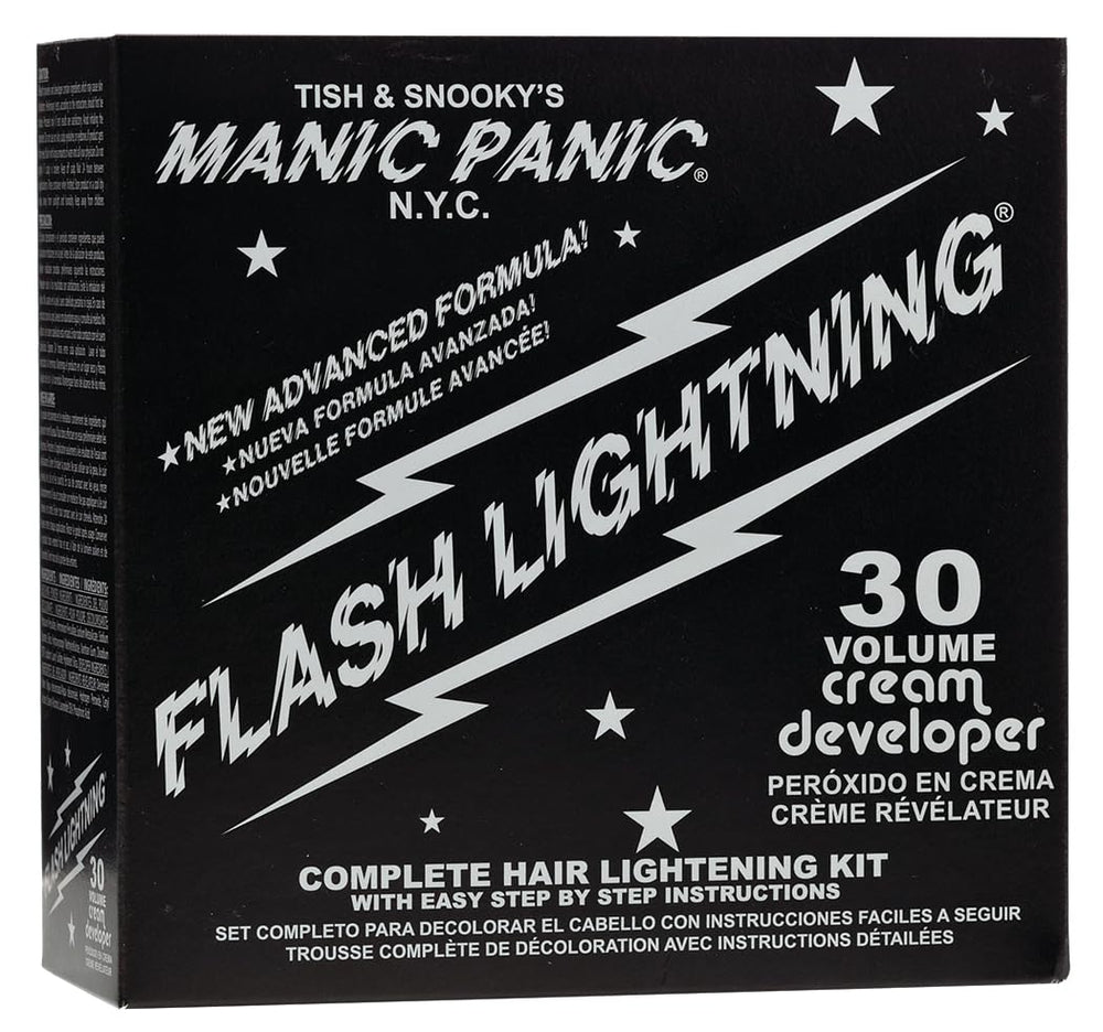 MANIC PANIC Flash Lightning bleach powder for dust-free, even lift on dark hair