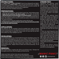 MANIC PANIC Flash Lighting 30-volume developer delivers maximum lift for medium to light blonde shades