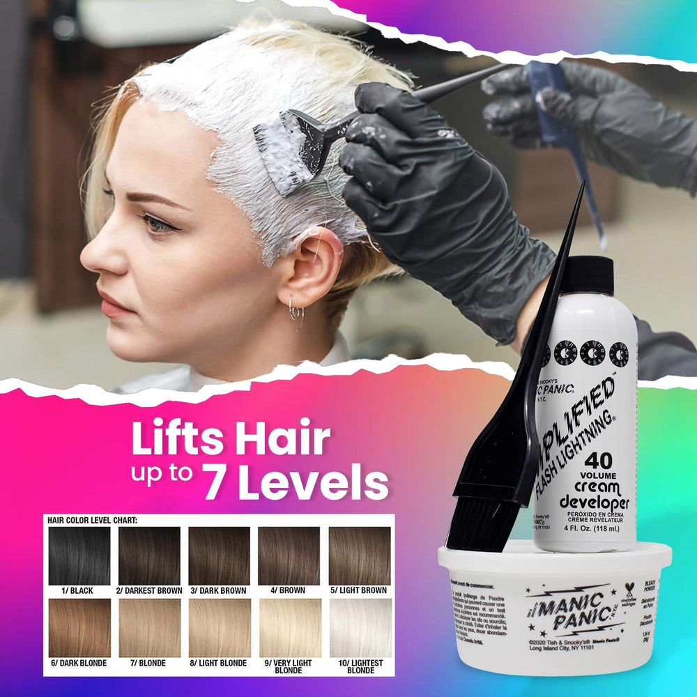 MANIC PANIC Flash Lightning mixing tub for easy DIY lightening at home