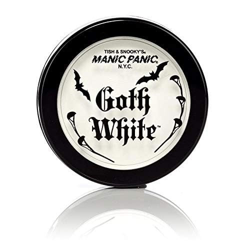MANIC PANIC Goth White Foundation swatches reveal high pigment coverage for dramatic, stage-ready looks