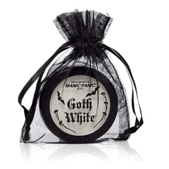 MANIC PANIC Goth White Foundation swirl texture shows seamless blending for a matte finish