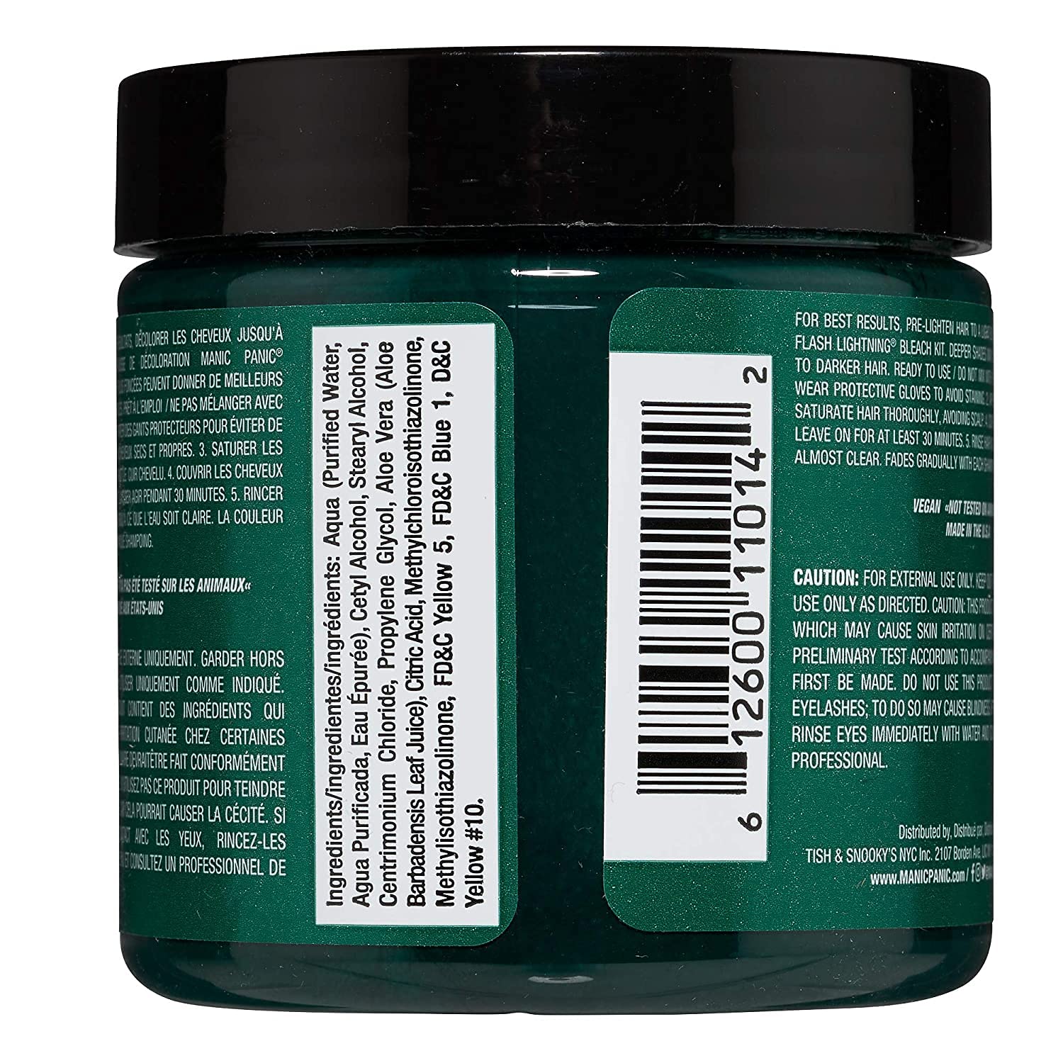 MANIC PANIC Green Envy mixing bowl for creating customized shade blends.