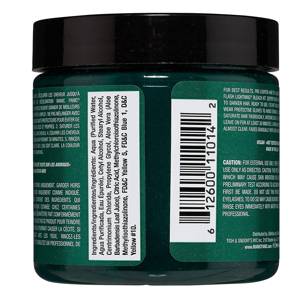 MANIC PANIC Green Envy mixing bowl for creating customized shade blends.