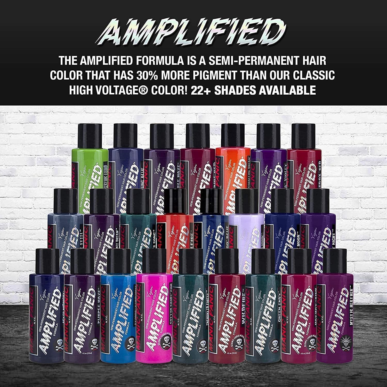 MANIC PANIC Hot Hot Pink Amplified vegan ingredients emphasize cruelty-free color options