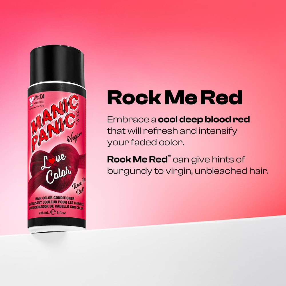 MANIC PANIC Rock Me Red jar closeup reveals nourishing color deposit