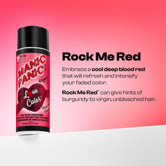 MANIC PANIC Rock Me Red jar closeup reveals nourishing color deposit