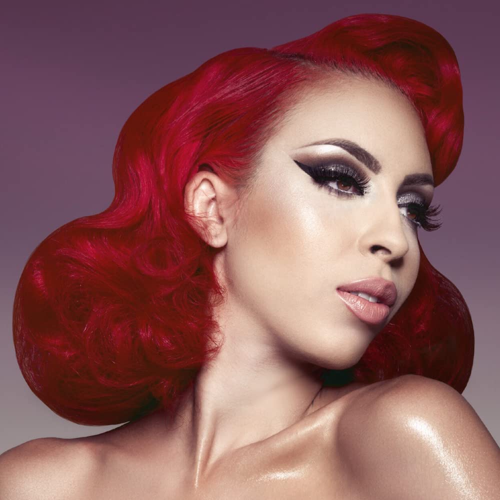 MANIC PANIC Rock N Roll Red mixing bowl shows shade customization