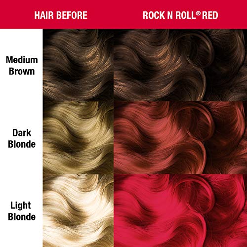 MANIC PANIC Rock N Roll Red on lightened hair demonstrates brightness