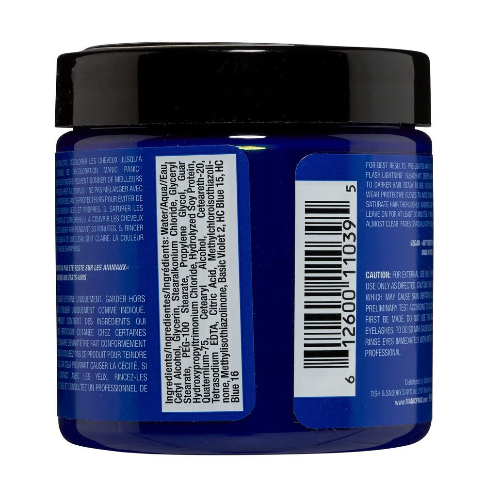 Rockabilly Blue swirl in a mixing cup for customizable shade creation.