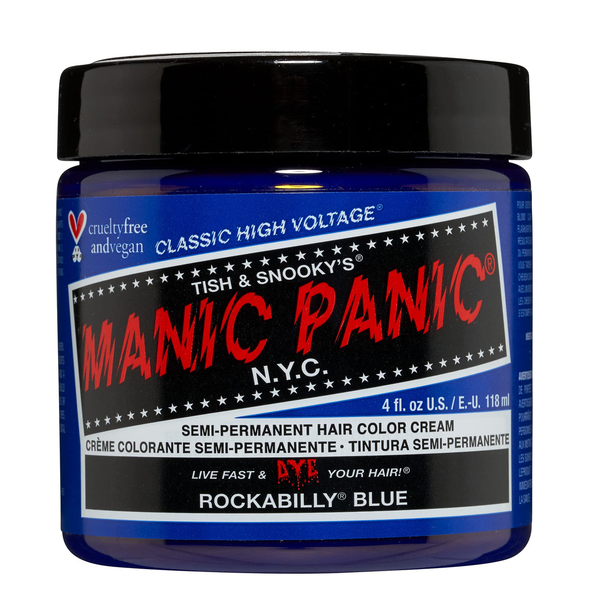 MANIC PANIC Rockabilly Blue tube ready for bold DIY color.