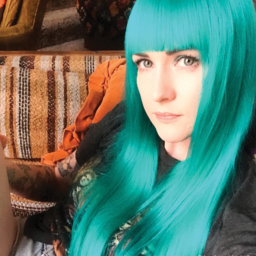 MANIC PANIC Siren's Song shown on dark hair for deeper tone.