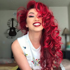 Gloves included with MANIC PANIC Vampire Red for mess-free application