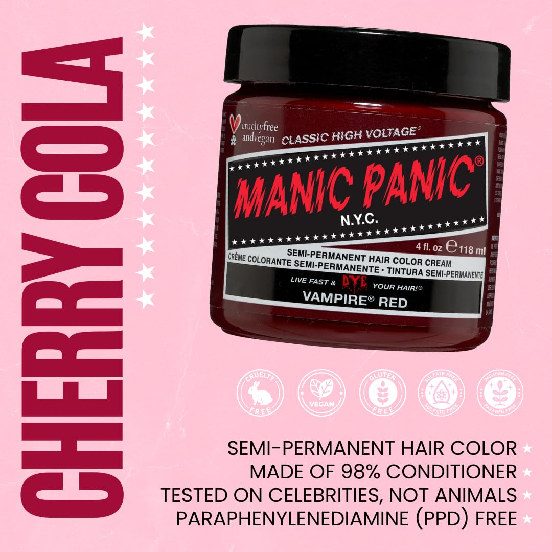 Hair after transformation with deep red shade and gloss