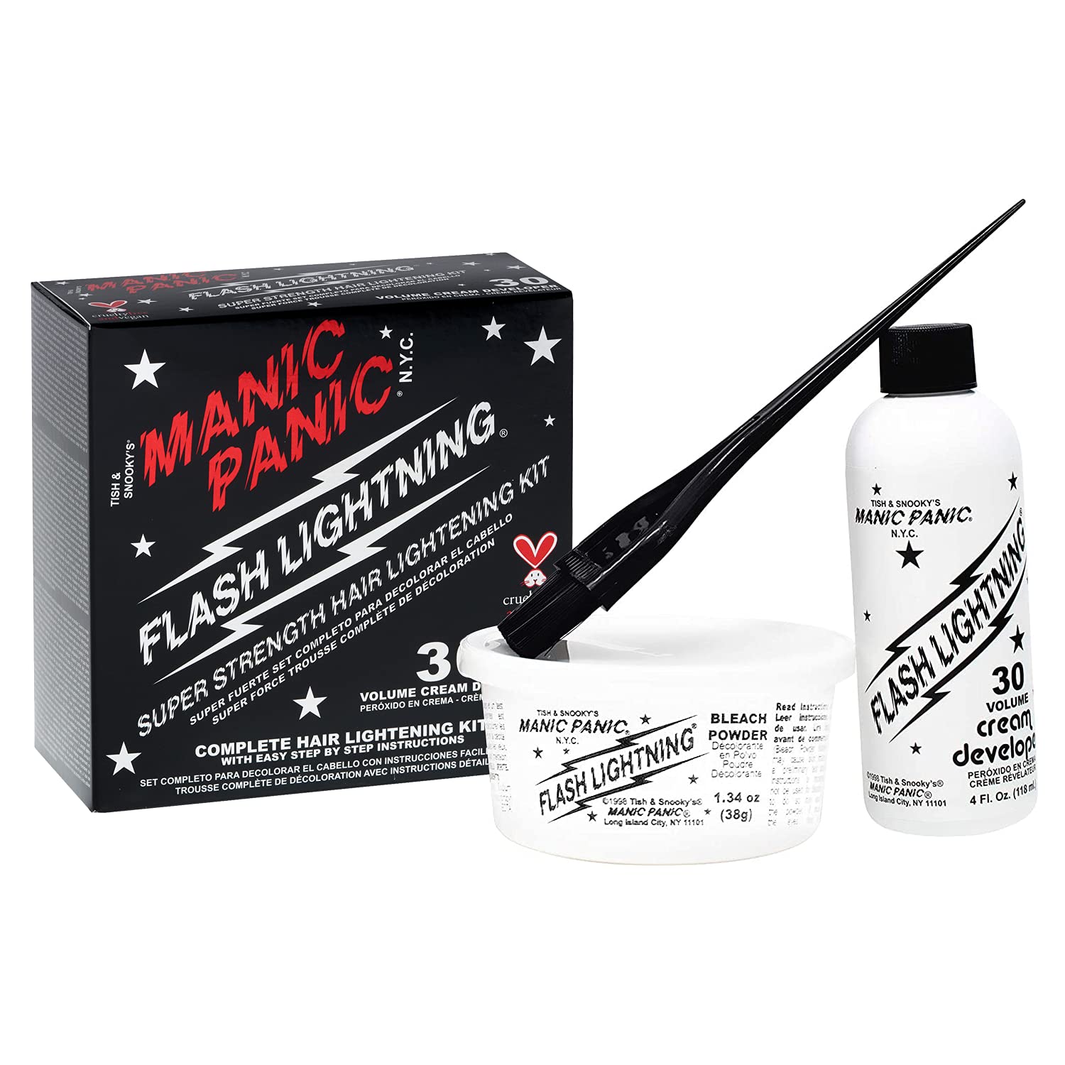 MANIC PANIC vegan cruelty-free label signals ethical hair-lightening options