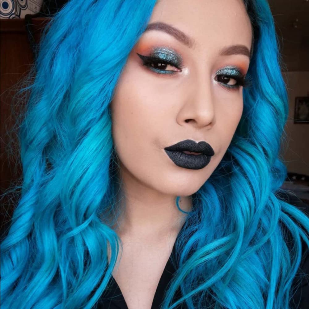MANIC PANIC Voodoo Blue lightening kit prepares hair for best payoff.
