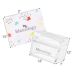 Maniology Ice Cube stamper mini-scraper included for quick cleanups.