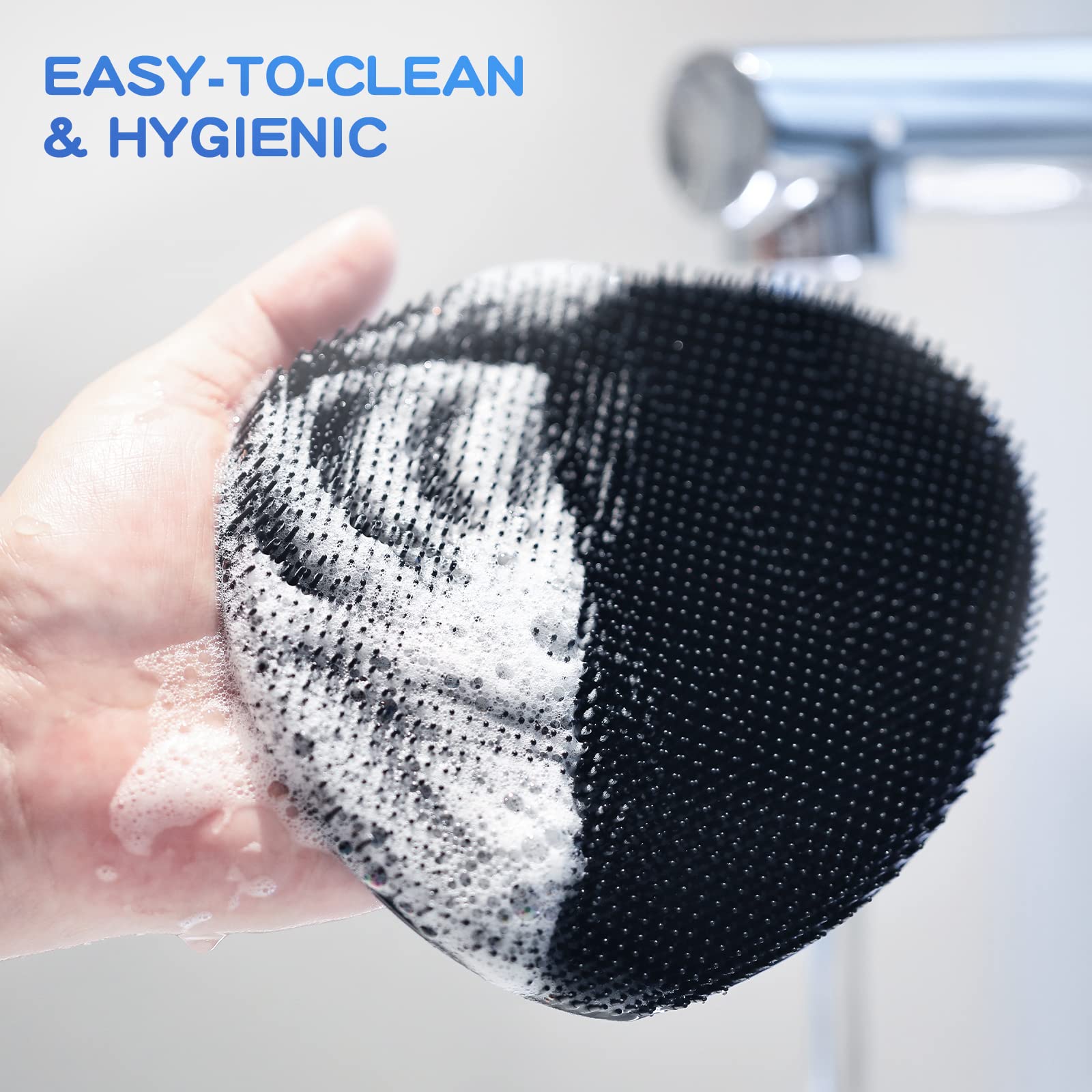 Manmihealth BPA-free silicone safeguards skin during cleansing with a safe material.