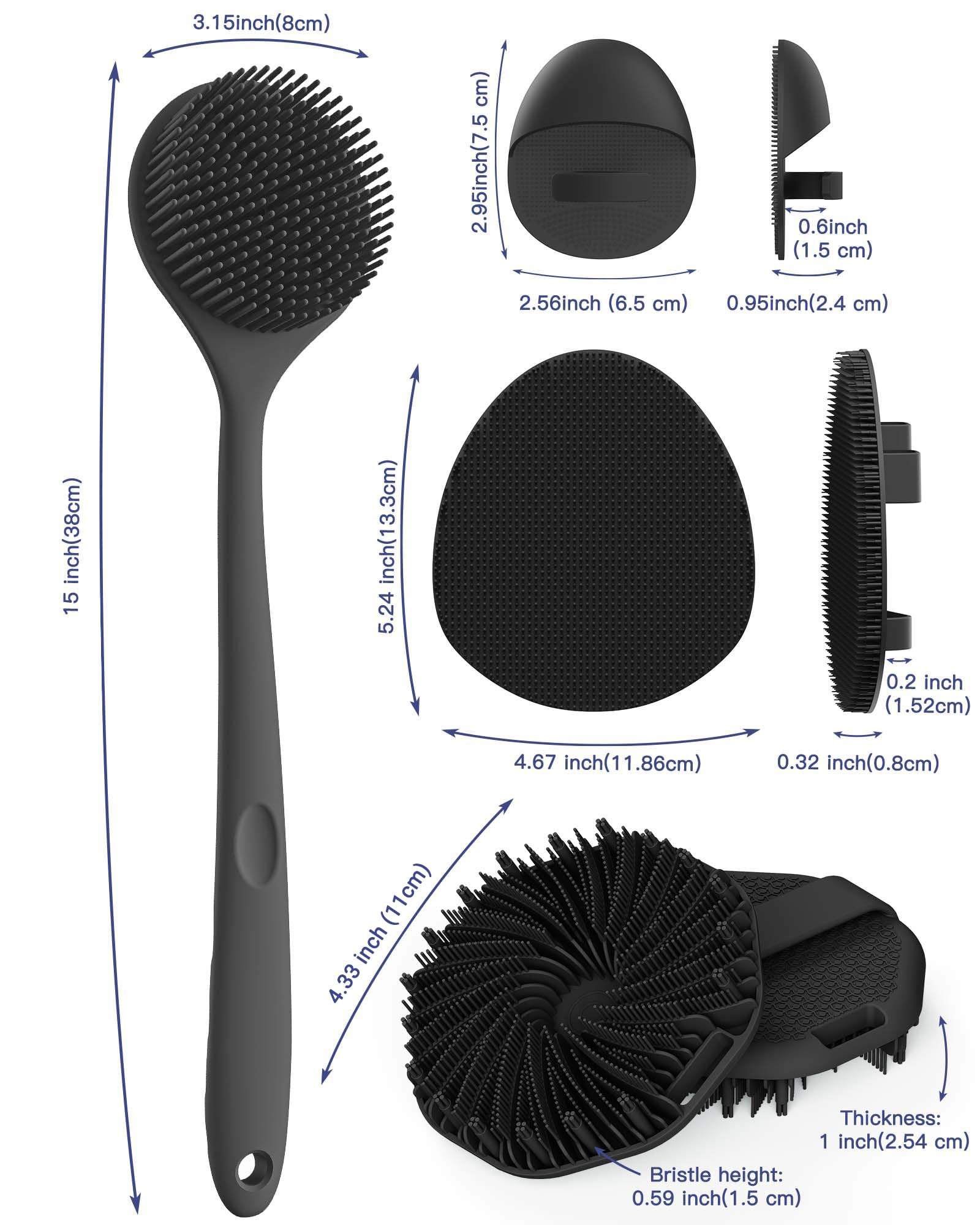 Manmihealth soft bath glove with high-low bristles for rich lather and gentle exfoliation