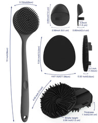 Manmihealth soft bath glove dense bristles for rich lather and deep cleansing