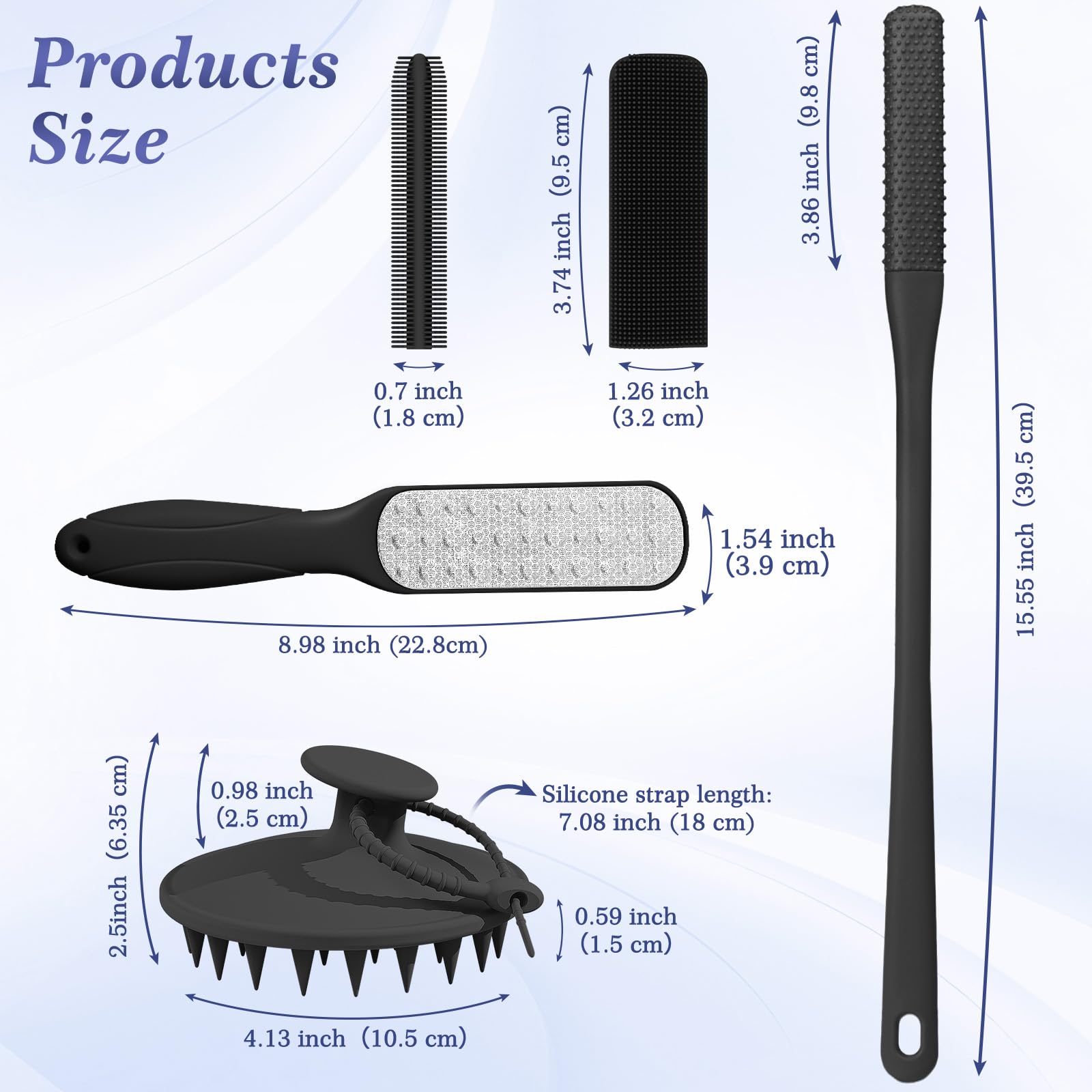 Manmihealth soft shower brush delivering deep cleansing and comfortable lather across the body.